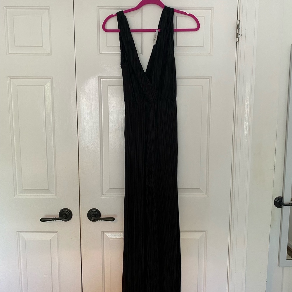 Black ribbed jumpsuit